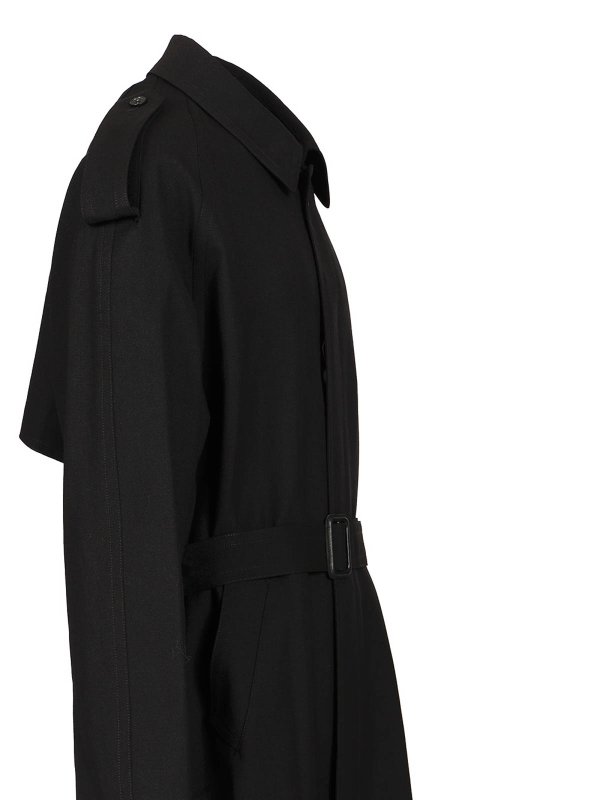 The Best Shops MM6 MAISON MARGIELA: Trenchcoats - Trenchcoat - Schwarz