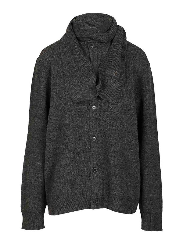MM6 MAISON MARGIELA: cardigans - Wool Blend Cardigan