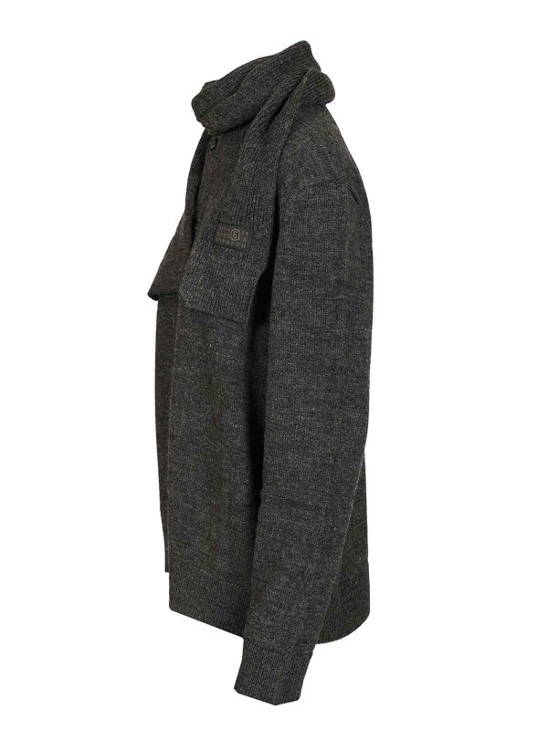 The Best Shops MM6 MAISON MARGIELA: cardigans - Wool Blend Cardigan