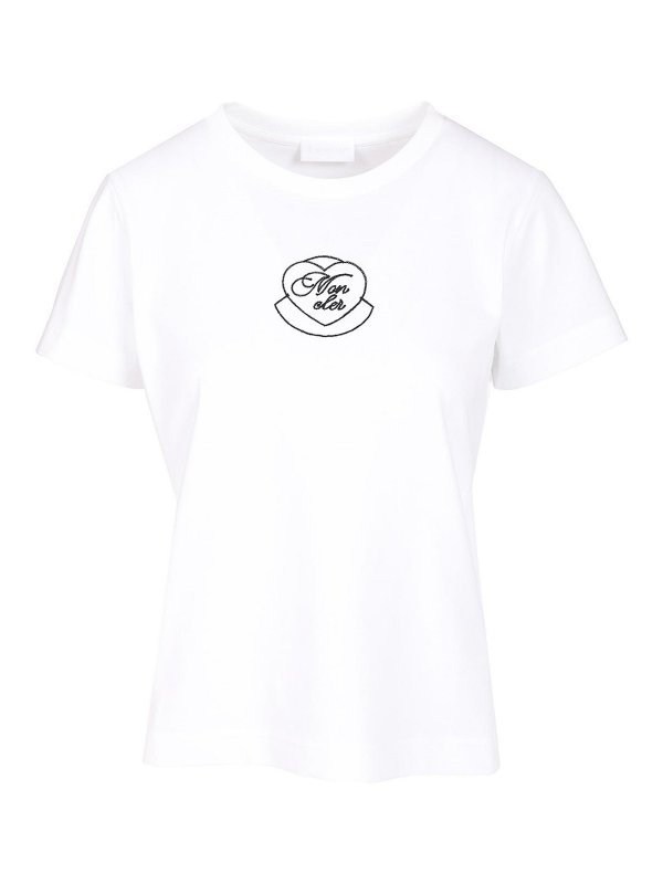 MONCLER: Tシャツ - Tシャツ - 白