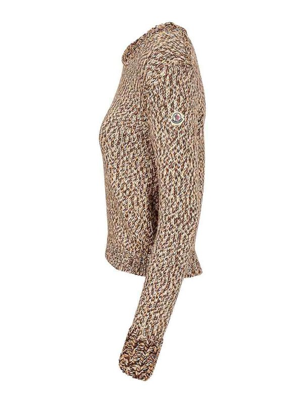 The Best Shops MONCLER: Suéteres con cuello pico - Suéter Cuello Redondo - Beis