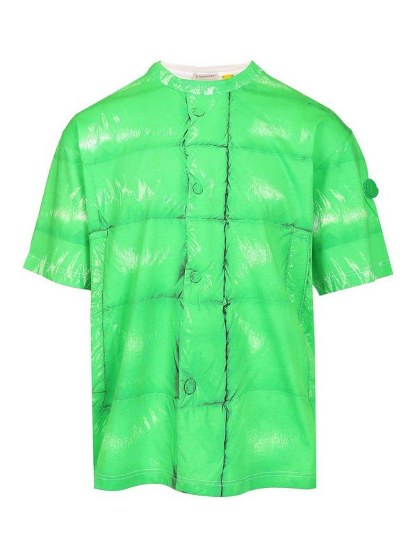 MONCLER: Tシャツ - Tシャツ - 緑
