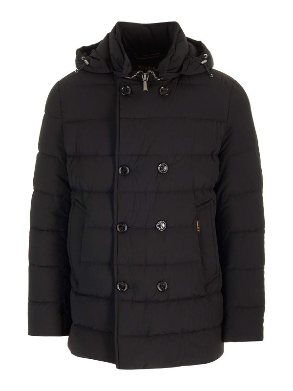 MOORER: Chaquetas y Chaquetones acolchados - Chaqueta Alcochada - Negro