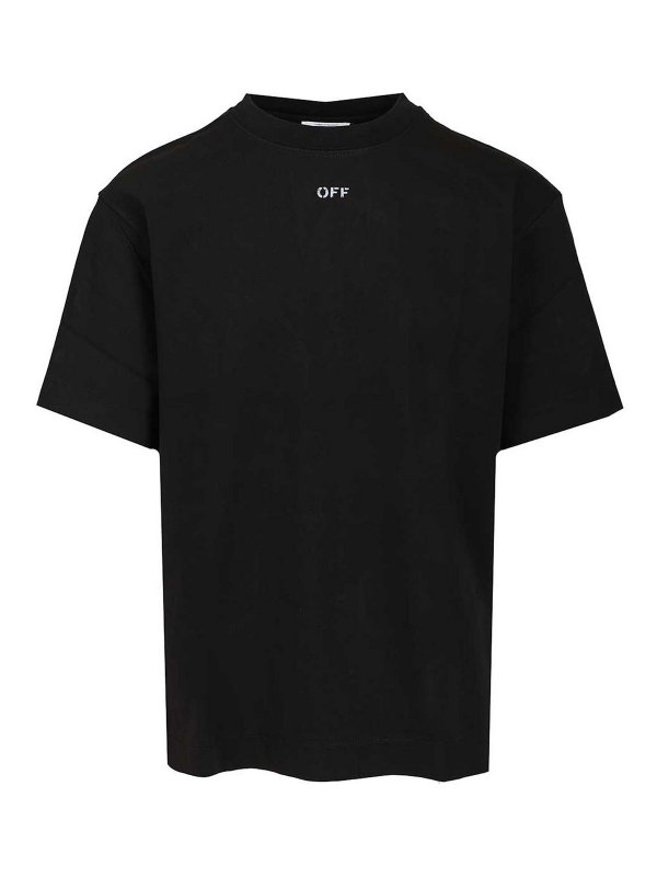 OFF-WHITE: T-shirts - T-Shirt - Schwarz