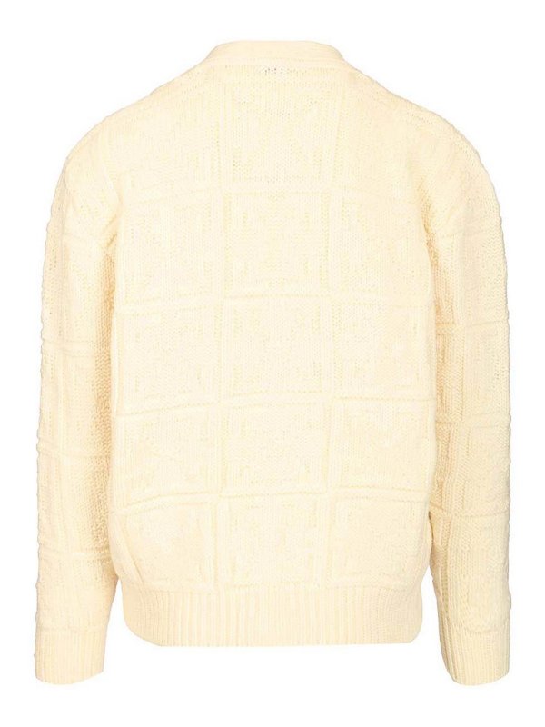 OFF-WHITE: cardigans online - Arrow 3D Wool Cardigan