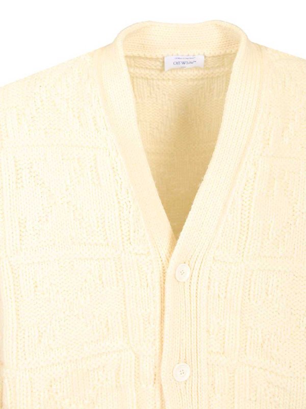 The Best Shops OFF-WHITE: cardigans - Arrow 3D Wool Cardigan