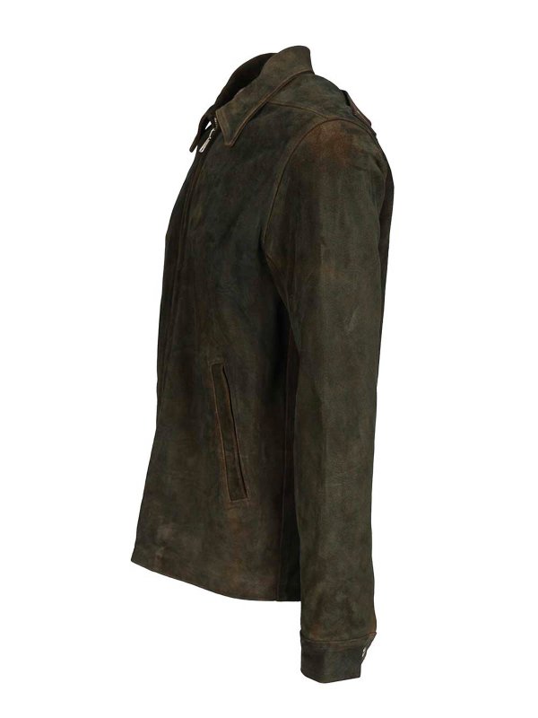 The Best Shops RICK OWENS: レザージャケット - レザージャケット - ブラウン