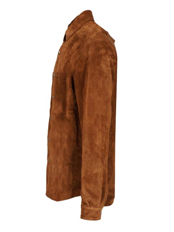 The Best Shops RICK OWENS: shirts - Suede Overshirt