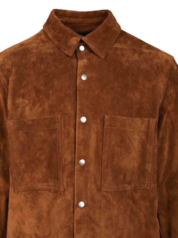 Suede Overshirt shop online: RICK OWENS