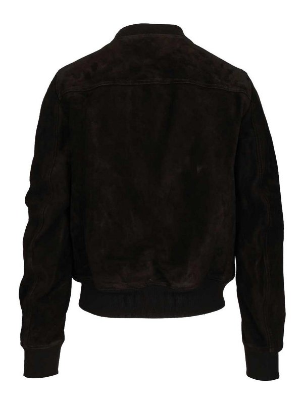 RICK OWENS: leather jacket online - Bauhaus Flight Leather Jacket