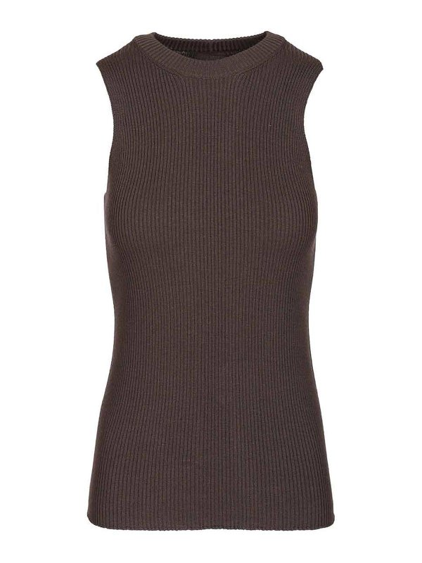 RICK OWENS: Tops & Tank tops - Ribbed Knit Tank Top