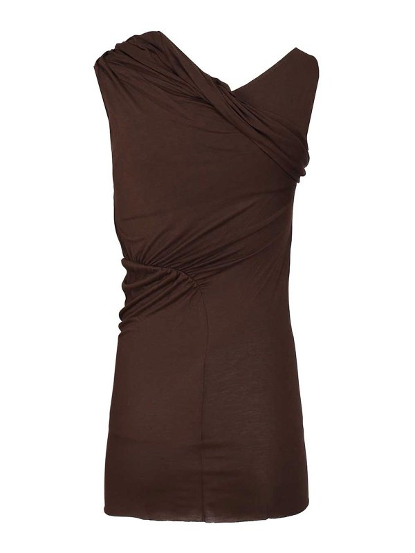 RICK OWENS: Tops y camisetas sin mangas online - Top - Marrón