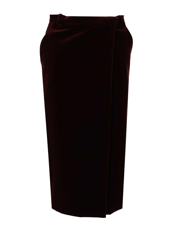 SAINT LAURENT: Knee length skirts & Midi - Wrap Midi Skirt