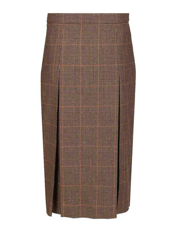 SAINT LAURENT: Knee length skirts & Midi online - Prince Of Wales Midi Skirt