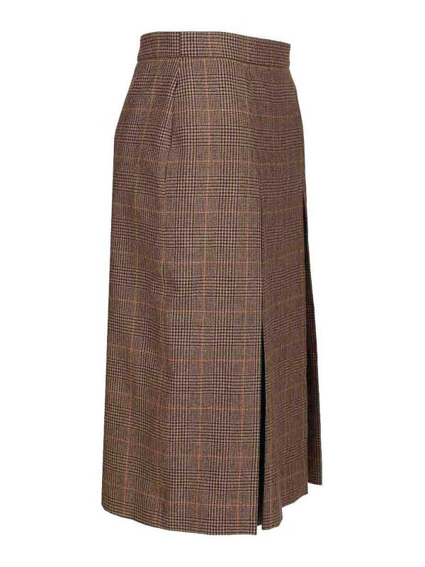 The Best Shops SAINT LAURENT: Knee length skirts & Midi - Prince Of Wales Midi Skirt