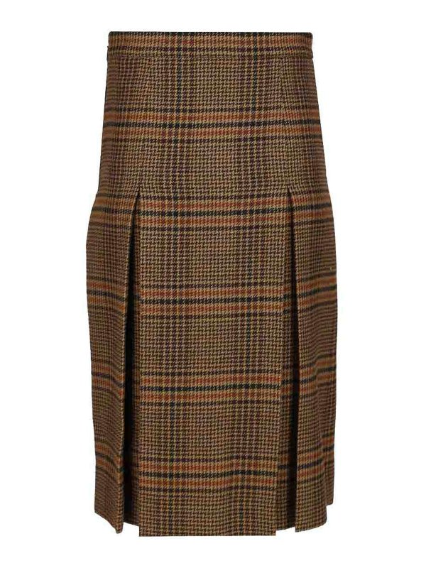 SAINT LAURENT: Knee length skirts & Midi online - Prince Of Wales Midi Skirt