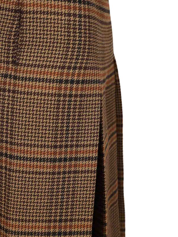 Prince Of Wales Midi Skirt shop online: SAINT LAURENT