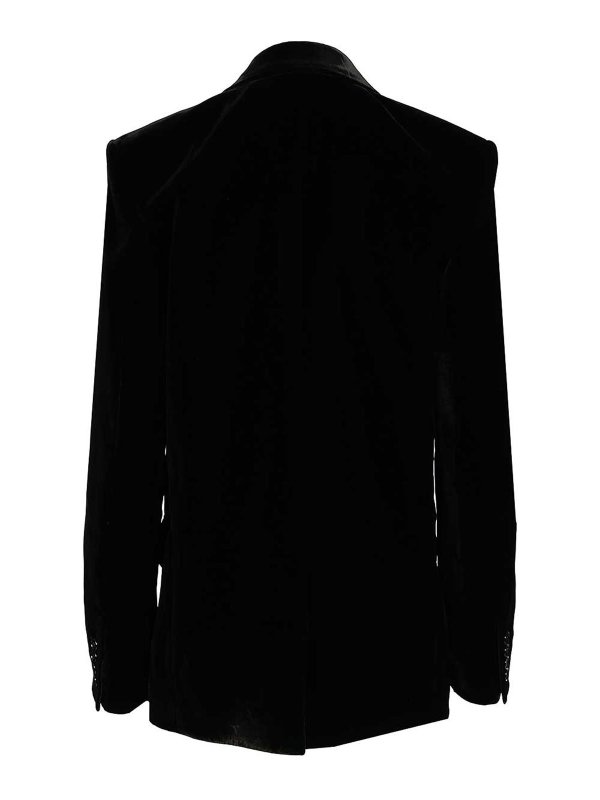 SAINT LAURENT: blazers online - Cassandre Double-Breasted Jacket