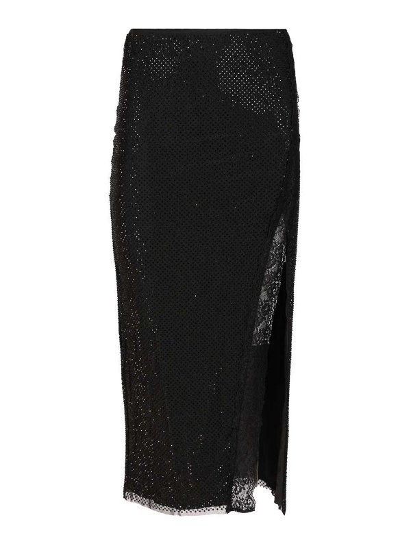 Self Portrait: Faldas media pierna y semilargas - Falda Semilarga - Negro