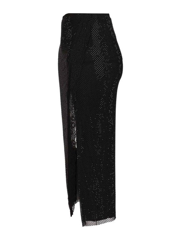 The Best Shops Self Portrait: Faldas media pierna y semilargas - Falda Semilarga - Negro