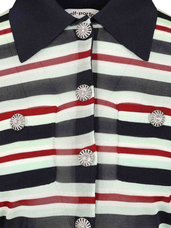 Rundhalspullover - Blau shop online: Self Portrait