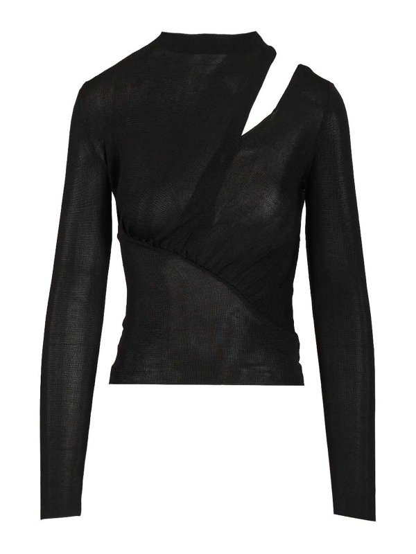 Self Portrait: Tops & Tank tops - Viscose Knit Top