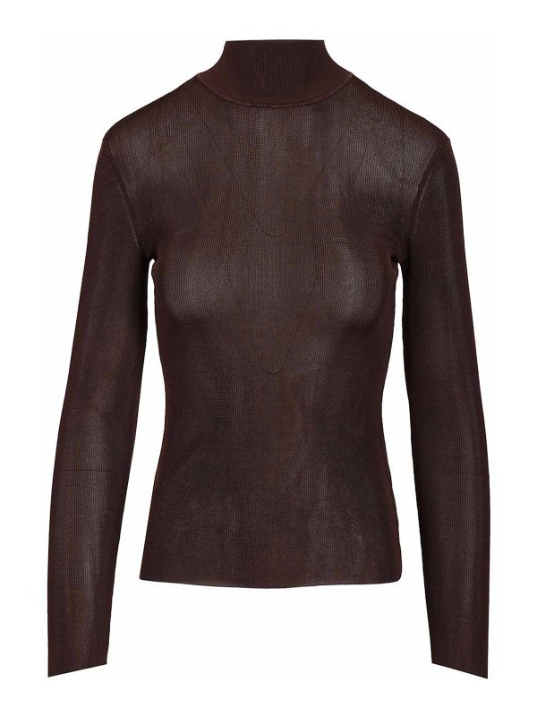 Self Portrait: crew necks - Viscose Sweater