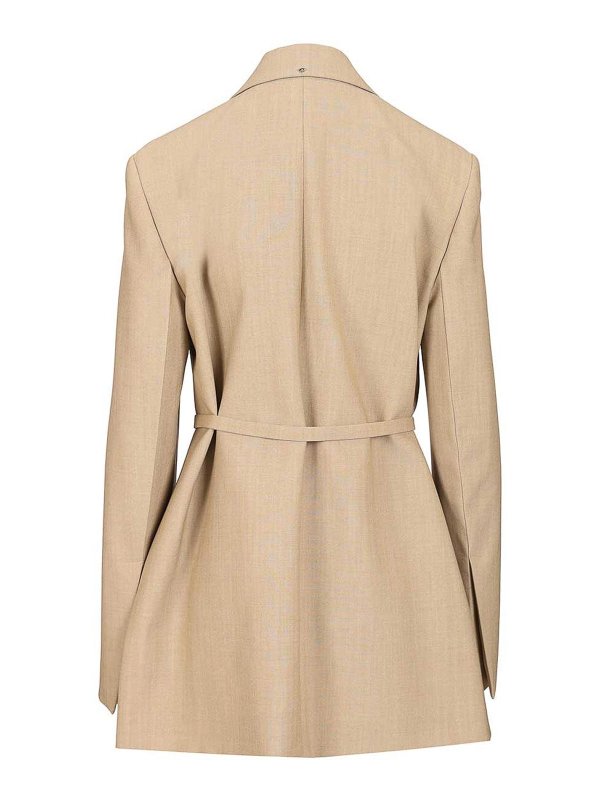 SPORTMAX: blazers online - Long Double-Breasted Wool Blazer