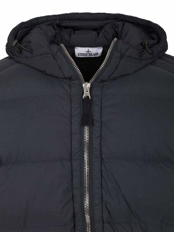 Down jacket with hood shop online: STONE ISLAND