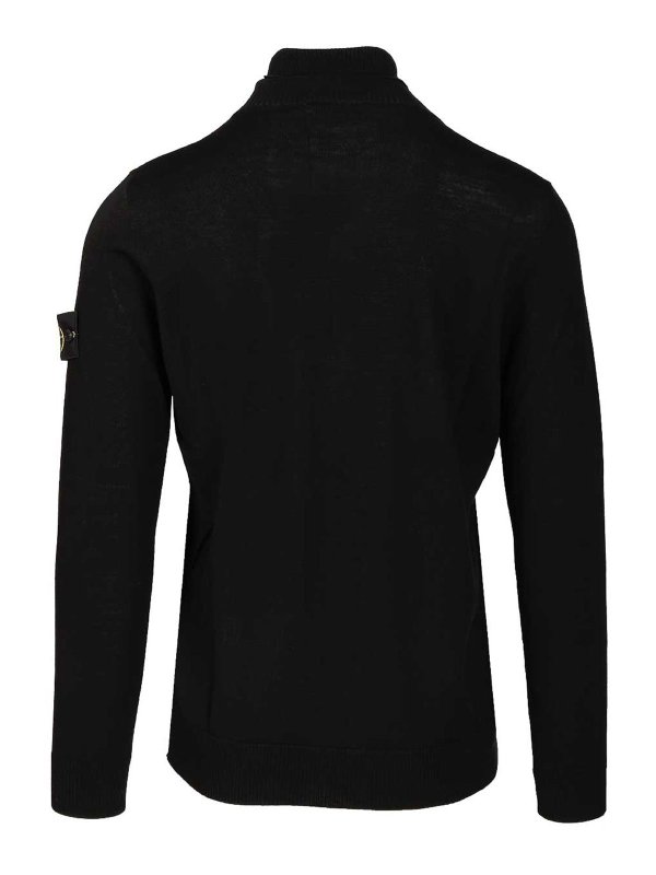 STONE ISLAND: Strickpullover mit Rundhalsausschnitt online - Rundhalspullover - Schwarz