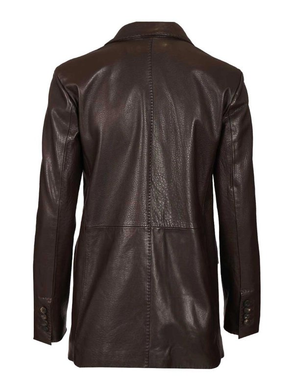 TAGLIATORE: blazers online - Josie Double-Breasted Lambskin Blazer