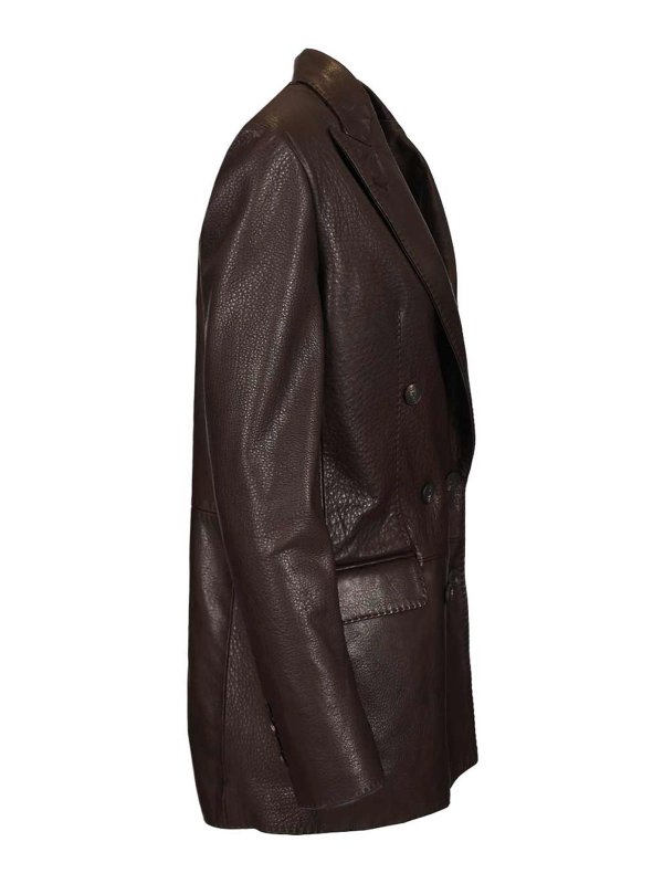 The Best Shops TAGLIATORE: blazers - Josie Double-Breasted Lambskin Blazer