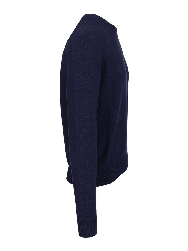 The Best Shops TOM FORD: Strickpullover mit Rundhalsausschnitt - Rundhalspullover - Blau