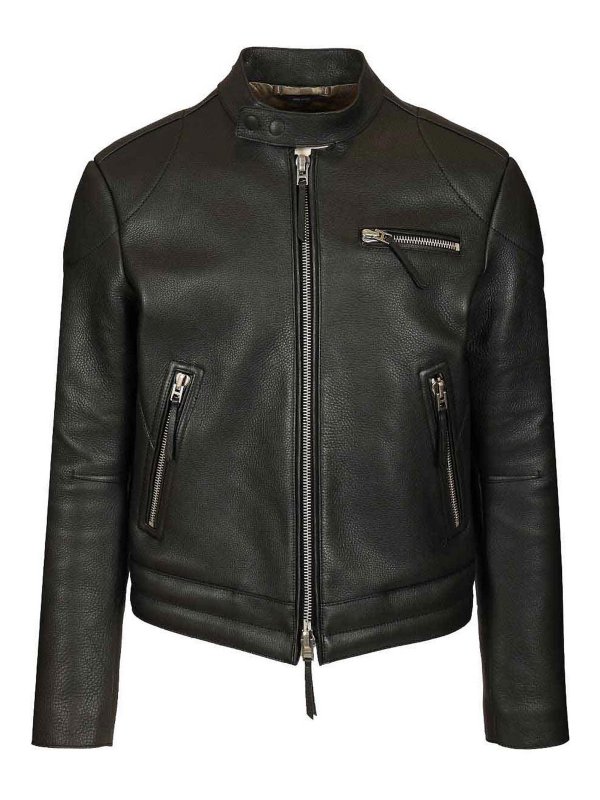 TOM FORD: casual jackets - Biker In Full Grain Leather
