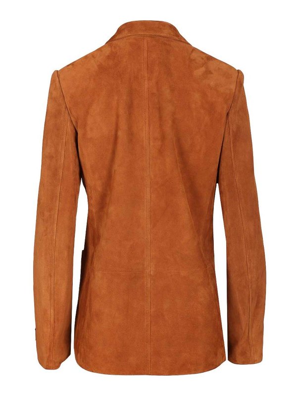 VERSACE: giacche in pelle online - Giacca in pelle scamosciata