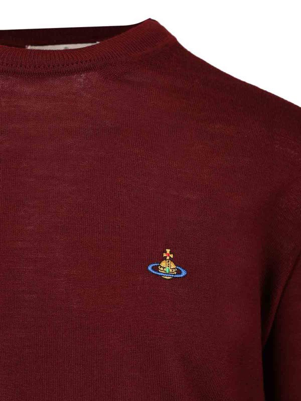 クルーネック - 赤 shop online: VIVIENNE WESTWOOD