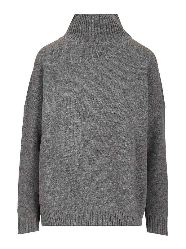 WEEKEND MAX MARA: Strickpullover mit Rundhalsausschnitt - Rundhalspullover - Grau