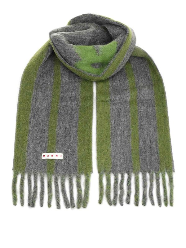 Marni: Écharpes - Écharpe - Gris