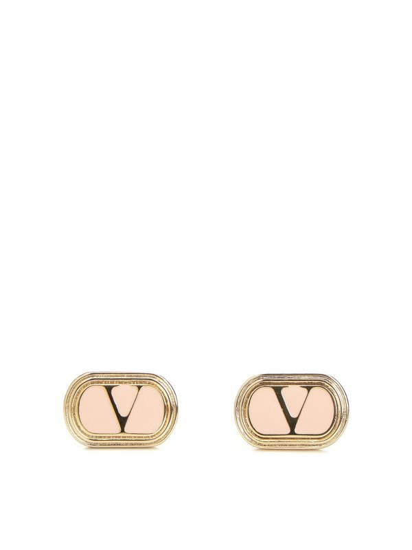 VALENTINO GARAVANI: Earrings - Vlogo Oval Earrings