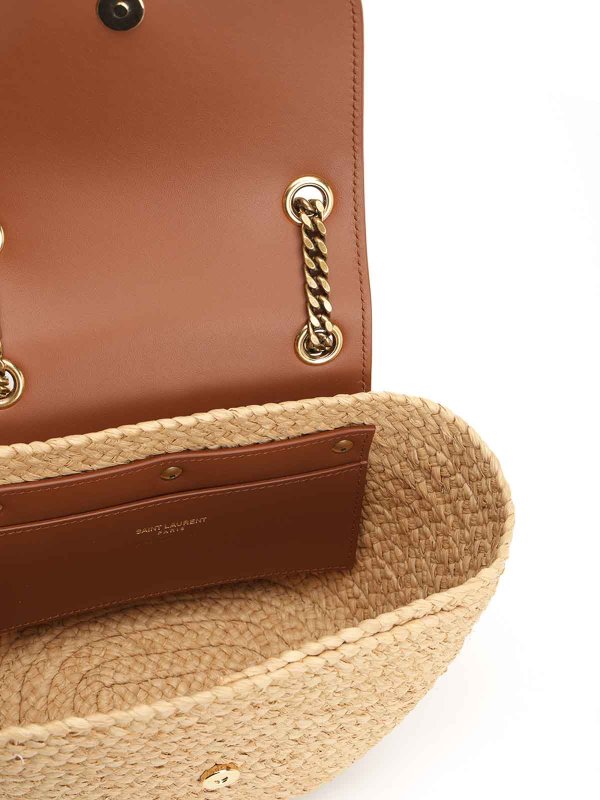 Manon Mini Bag In Woven Raffia shop online: SAINT LAURENT