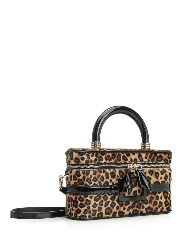 ROGER VIVIER: totes bags online - Belle Vivier Leopard-Print Buckle Tote Bag