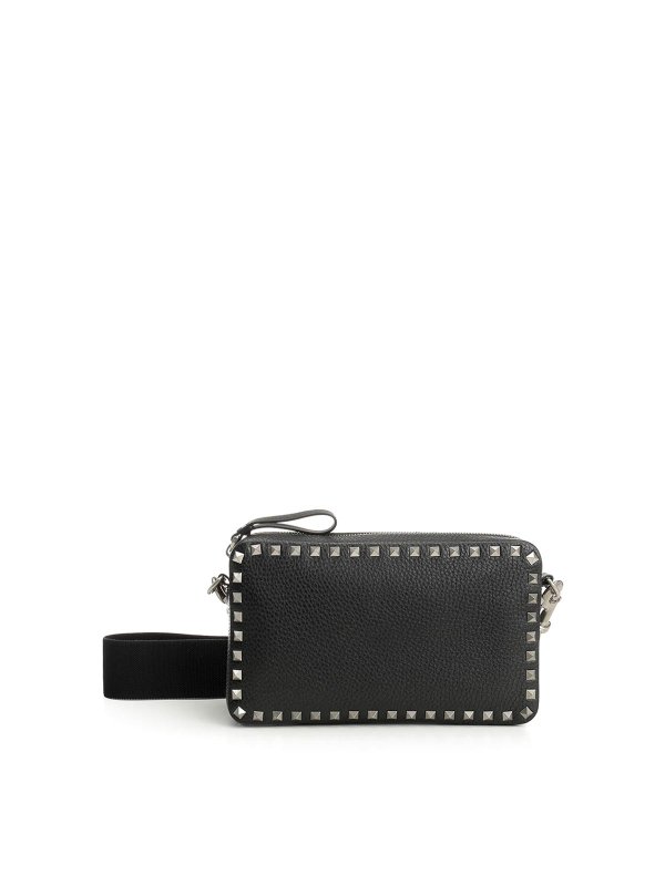 VALENTINO GARAVANI: shoulder bags - Rockstud Leather Shoulder Bag