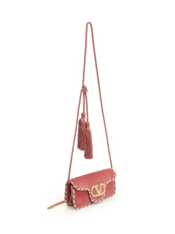VALENTINO GARAVANI: pochette online - Loc Mini Velvet Clutch