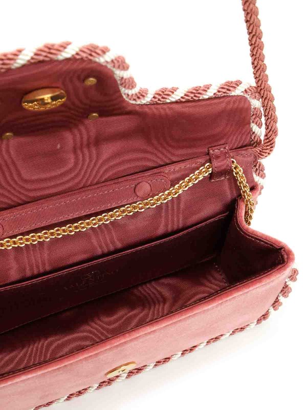 Loc Mini Velvet Clutch shop online: VALENTINO GARAVANI