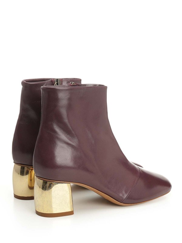 The Best Shops FORTE FORTE: boots - My Alma Gold Heel Ankle Boot