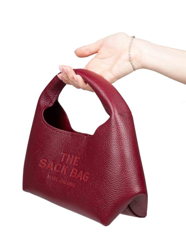 MARC JACOBS: shoulder bags online - The Mini Sack Bag In Cherry Color Leather