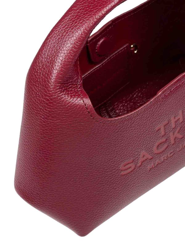 The Mini Sack Bag In Cherry Color Leather shop online: MARC JACOBS