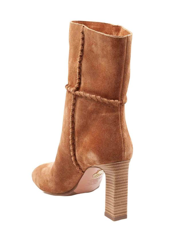 Indy 85 Camel Suede Ankle Boot shop online: Aquazzura