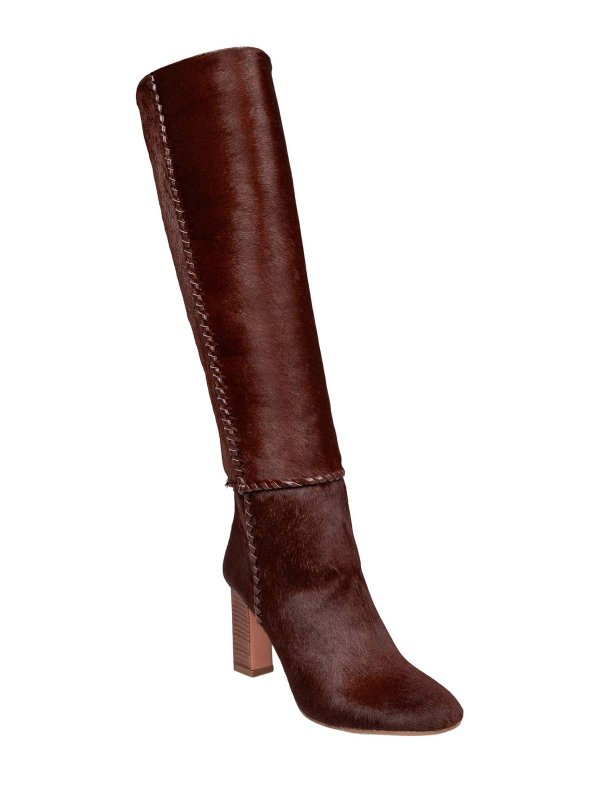 Aquazzura: boots online - Indy 85 Brown Ponyskin Boot