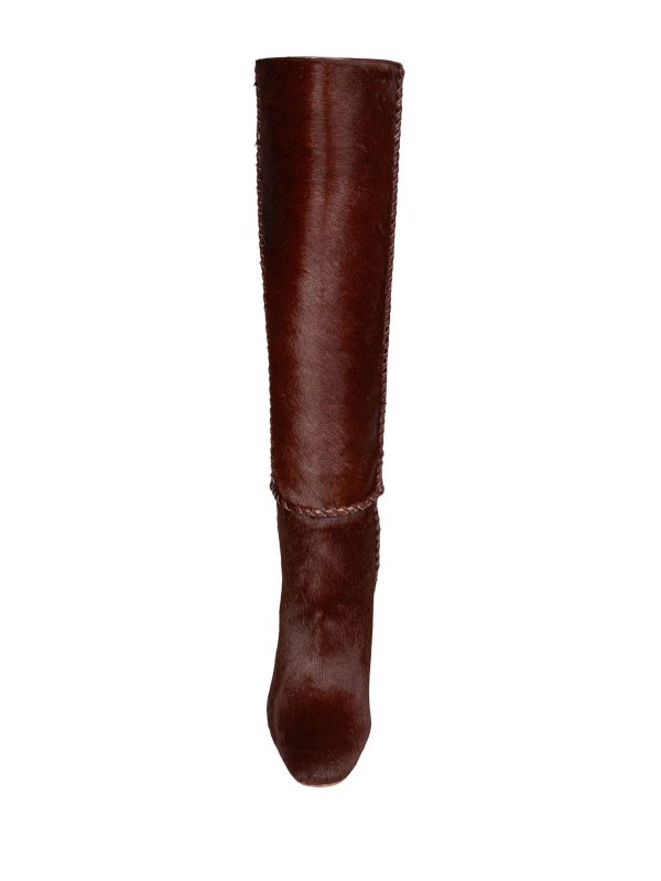 The Best Shops Aquazzura: boots - Indy 85 Brown Ponyskin Boot